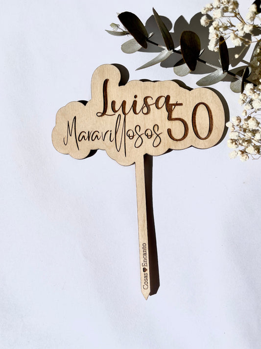Cake Topper Personalizado – Cumpleaños
