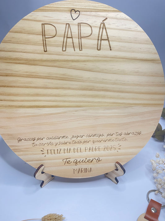 Placa de Madera Personalizada – Día del Padre